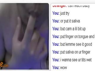 Young lady On Omegle Showing All Her Body And Playing Wi
